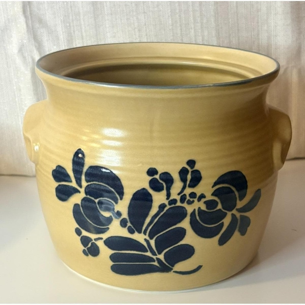 Vintage Pfaltzgraff Folk Art Soup Tureen w Lid Brown Blue Stoneware USA‎ #160 - Picture 3 of 12